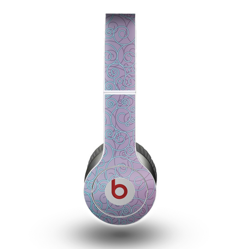 The OverLock Pink to Blue Swirls Skin for the Beats by Dre Original Solo-Solo HD Headphones