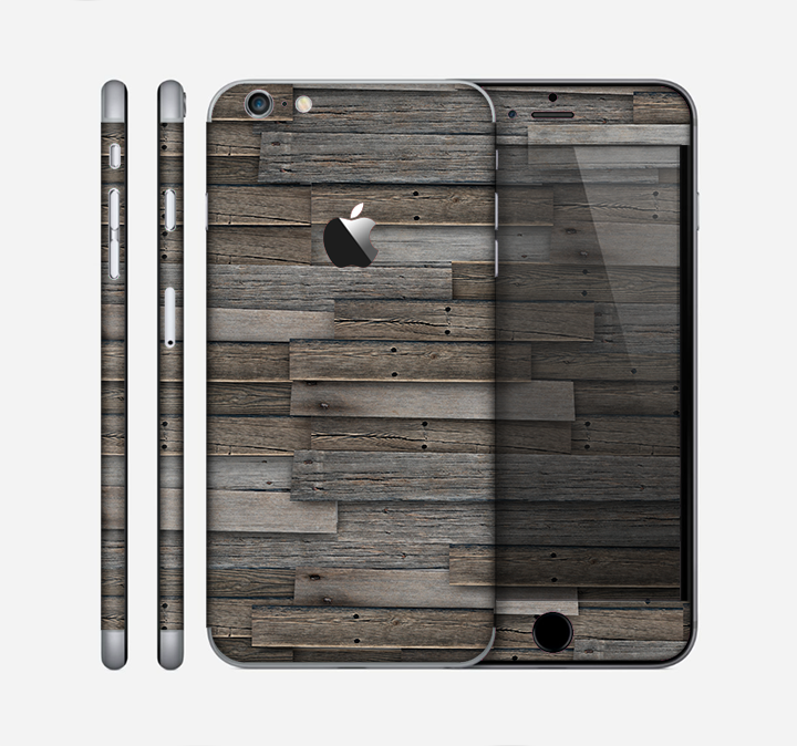The Overlapping Aged Planks Skin for the Apple iPhone 6 Plus
