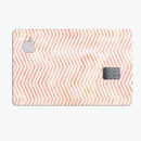 The Pale Orange Watercolored Chevron Pattern - Premium Protective Decal Skin-Kit for the Apple Credit Card