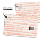 The Pale Orange Watercolored Chevron Pattern - Premium Protective Decal Skin-Kit for the Apple Credit Card