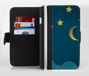 The Paper Stars and Moon Ink-Fuzed Leather Folding Wallet Credit-Card Case for the Apple iPhone 6/6s, 6/6s Plus, 5/5s and 5c