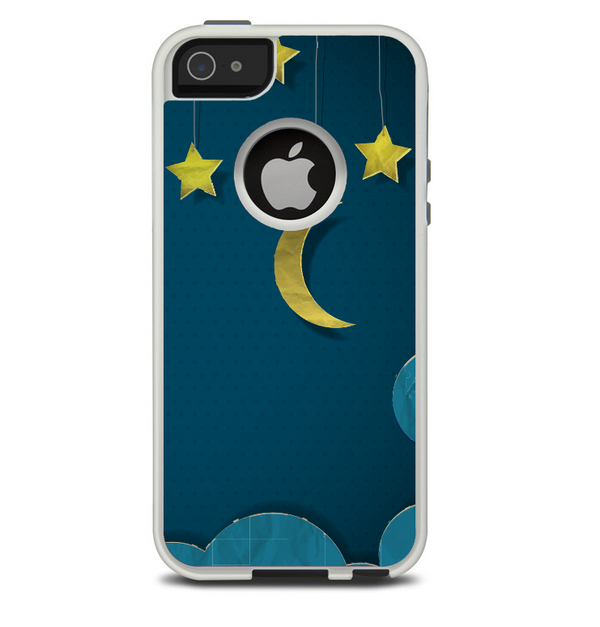The Paper Stars and Moon Skin For The iPhone 5-5s Otterbox Commuter Case