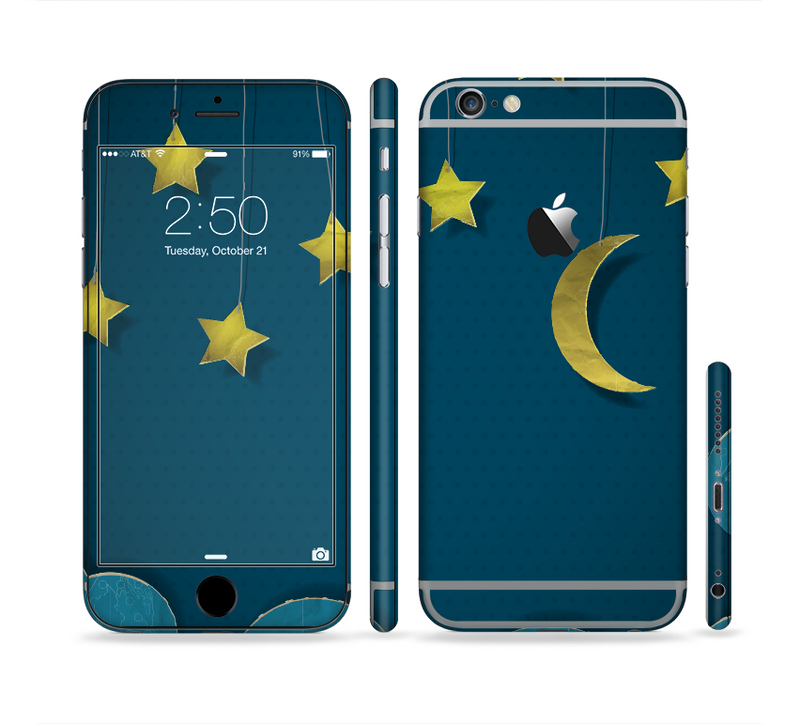 The Paper Stars and Moon Sectioned Skin Series for the Apple iPhone 6 Plus