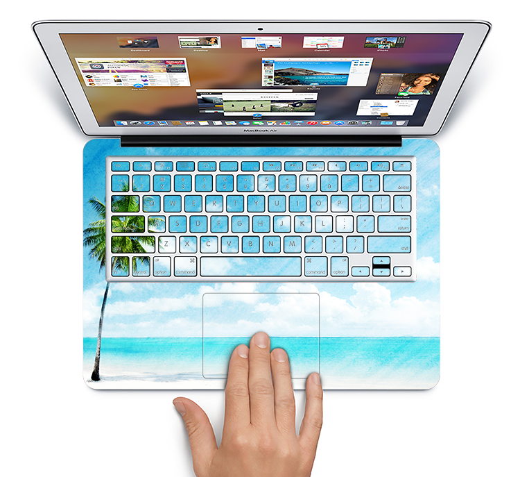 The Paradise Beach Palm Tree Skin Set for the Apple MacBook Air 13"