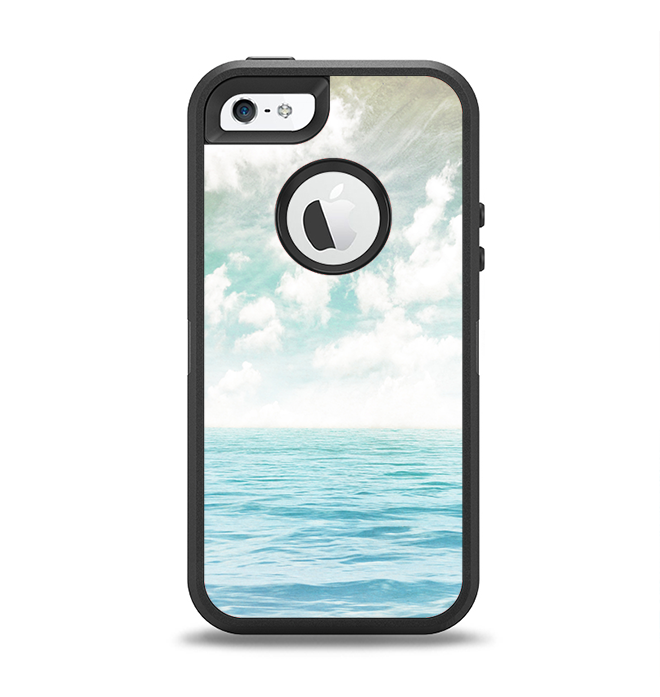 The Paradise Vintage Waves Apple iPhone 5-5s Otterbox Defender Case Skin Set