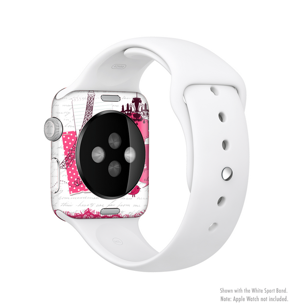 The Paris Pink Illustration Full-Body Skin Kit for the Apple Watch