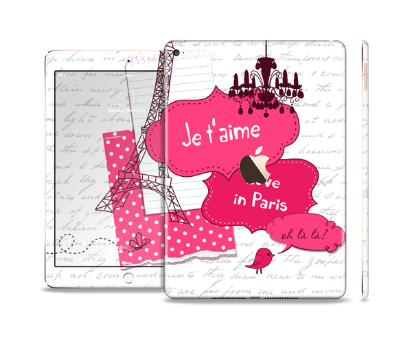 The Paris Pink Illustration Skin Set for the Apple iPad Pro