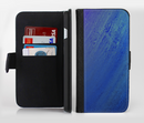 The Pastel Blue Surface Ink-Fuzed Leather Folding Wallet Credit-Card Case for the Apple iPhone 6/6s, 6/6s Plus, 5/5s and 5c