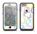 The Pastel Color Vector Heart Pattern Apple iPhone 6/6s LifeProof Fre Case Skin Set