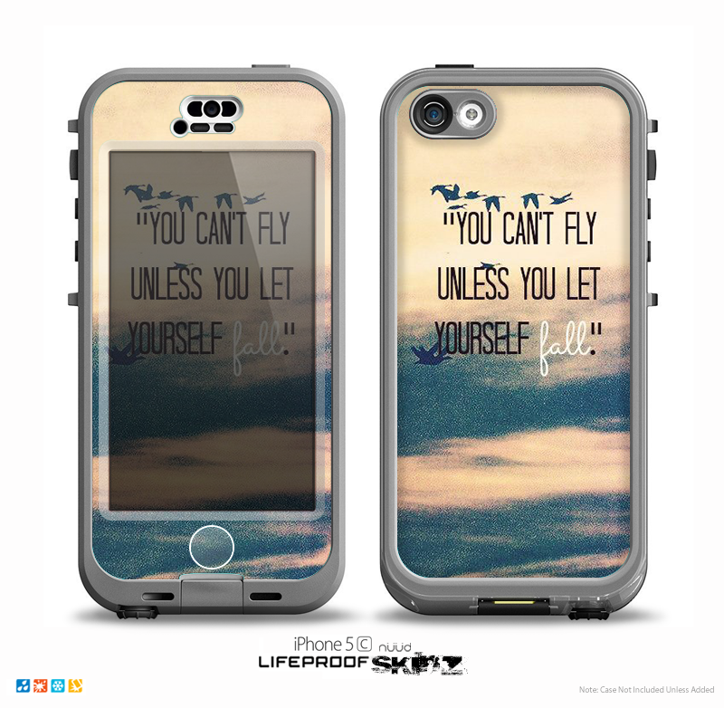 The Pastel Sunset You Cant Fly Unless You Let Yourself Fall Skin for the iPhone 5c nüüd LifeProof Case