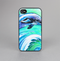 The Pastel Vibrant Blue Dolphin Skin-Sert for the Apple iPhone 4-4s Skin-Sert Case