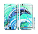 The Pastel Vibrant Blue Dolphin Sectioned Skin Series for the Apple iPhone 6s