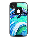 The Pastel Vibrant Blue Dolphin Skin for the iPhone 4-4s OtterBox Commuter Case