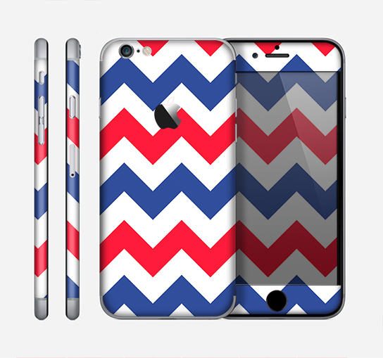 The Patriotic Chevron Pattern Skin for the Apple iPhone 6