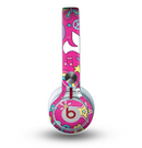 The Peace Love Pink Illustration Skin for the Beats by Dre Mixr Headphones