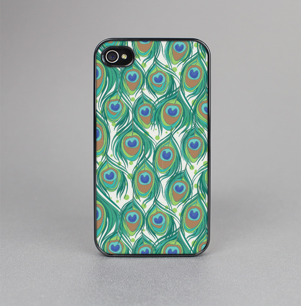 The Peacock Green Feather Bundle Skin-Sert for the Apple iPhone 4-4s Skin-Sert Case