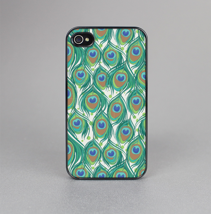 The Peacock Green Feather Bundle Skin-Sert for the Apple iPhone 4-4s Skin-Sert Case