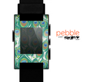 The Peacock Green Feather Bundle Skin for the Pebble SmartWatch