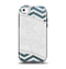 The Peeled Vintage Blue & Gray Chevron Pattern Apple iPhone 5c Otterbox Symmetry Case Skin Set