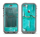 The Peeling Teal Paint Apple iPhone 5c LifeProof Nuud Case Skin Set