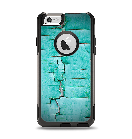 The Peeling Teal Paint Apple iPhone 6 Otterbox Commuter Case Skin Set