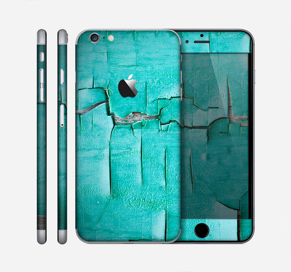 The Peeling Teal Paint Skin for the Apple iPhone 6 Plus