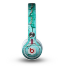 The Peeling Teal Paint Skin for the Beats by Dre Mixr Headphones