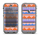 The Pink-Blue & Coral Tribal Ethic Geometric Pattern Apple iPhone 5c LifeProof Nuud Case Skin Set