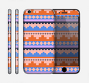 The Pink-Blue & Coral Tribal Ethic Geometric Pattern Skin for the Apple iPhone 6
