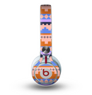 The Pink-Blue & Coral Tribal Ethic Geometric Pattern Skin for the Beats by Dre Mixr Headphones