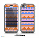 The Pink-Blue & Coral Tribal Ethic Geometric Pattern Skin for the iPhone 5c nüüd LifeProof Case