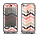 The Pink-Tan-Black Zigzag Pattern Apple iPhone 5c LifeProof Nuud Case Skin Set