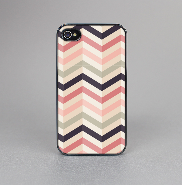 The Pink-Tan-Black Zigzag Pattern Skin-Sert for the Apple iPhone 4-4s Skin-Sert Case