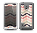 The Pink-Tan-Black Zigzag Pattern Skin for the Samsung Galaxy S5 frē LifeProof Case