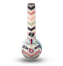 The Pink-Tan-Black Zigzag Pattern Skin for the Beats by Dre Mixr Headphones