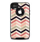 The Pink-Tan-Black Zigzag Pattern Skin for the iPhone 4-4s OtterBox Commuter Case