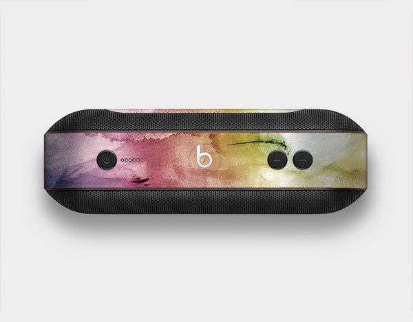 The Pink-Yellow-Blue Grunge Painted Surface Skin Set for the Beats Pill Plus