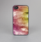 The Pink-Yellow-Blue Grunge Painted Surface Skin-Sert for the Apple iPhone 4-4s Skin-Sert Case