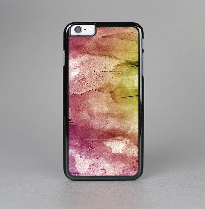 The Pink-Yellow-Blue Grunge Painted Surface Skin-Sert for the Apple iPhone 6 Plus Skin-Sert Case