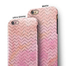 The Pink Abstract Watercolor Sparkling Chevron iPhone 6/6s or 6/6s Plus 2-Piece Hybrid INK-Fuzed Case