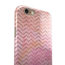 The Pink Abstract Watercolor Sparkling Chevron iPhone 6/6s or 6/6s Plus 2-Piece Hybrid INK-Fuzed Case