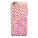 The Pink Abstract Watercolor Sparkling Chevron iPhone 6/6s or 6/6s Plus 2-Piece Hybrid INK-Fuzed Case