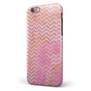 The Pink Abstract Watercolor Sparkling Chevron iPhone 6/6s or 6/6s Plus 2-Piece Hybrid INK-Fuzed Case