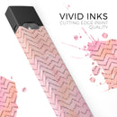The Pink Abstract Watercolor Sparkling Chevron  - Premium Decal Protective Skin-Wrap Sticker compatible with the Juul Labs vaping device