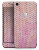The Pink Abstract Watercolor Sparkling Chevron  - Skin-kit for the iPhone 8 or 8 Plus