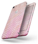 The Pink Abstract Watercolor Sparkling Chevron  - Skin-kit for the iPhone 8 or 8 Plus