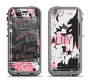 The Pink & Black Abstract Fashion Poster Apple iPhone 5c LifeProof Nuud Case Skin Set