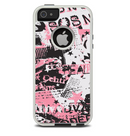 The Pink & Black Abstract Fashion Poster Skin For The iPhone 5-5s Otterbox Commuter Case