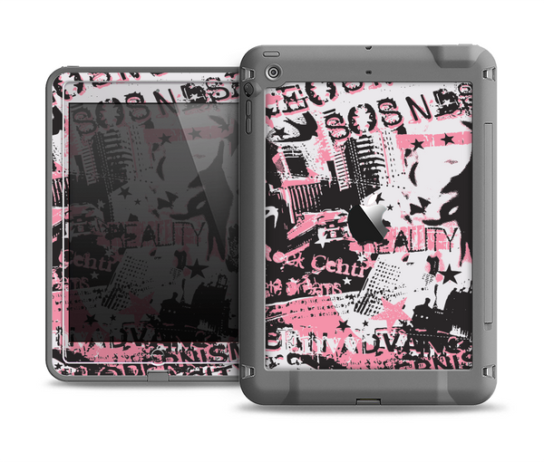 The Pink & Black Abstract Fashion Poster Apple iPad Air LifeProof Fre Case Skin Set