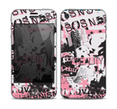The Pink & Black Abstract Fashion Poster Skin for the Apple iPhone 4-4s